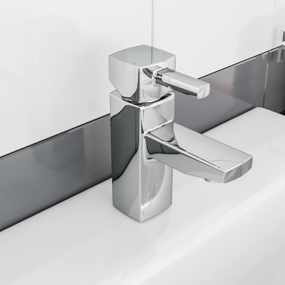 Boston Modern Chrome Basin Sink Single Lever Mixer Tap