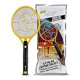 Beastron Bug Zapper Electric Fly Swatter 3000V USB Rechargeable, Mosquito Racquet Fly Killer Racket with LED Light & 3 Layer Safety Mesh (Large Size)