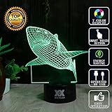 Optical Illusions 3D Lamp Touch Control LED Night Lights Decor Lights Animal Image Series 7 Colours Changes Best Gifts for Kid and Room&Dest Decoration