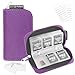 Eco-Fused Memory Card Case - Fits up to 22x SD, SDHC, Micro SD, Mini SD and 4X CF - Holder with 22 Slots (8 Pages) - for Storage and Travel (Purple) primary