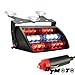 Red White LED High Intensity LED Law Enforcement Emergency Hazard Warning Strobe Lights For Interior Roof/Dash/Windshield With Suction Cups