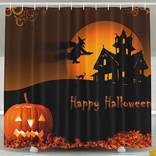 Custom Happy Halloween Pumpkin Waterproof Fabric Shower Curtain For Bathroom Decor By Meachel bary - 60x72