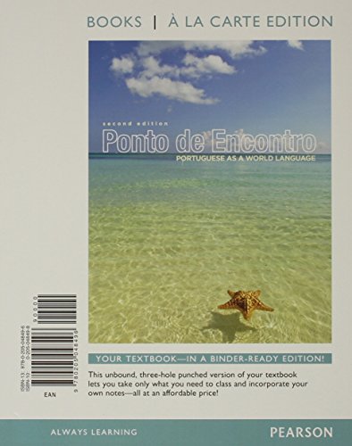 Download Ponto de Encontro: Portuguese as a World Language, Books a la Carte Plus MyPortugueseLab (multi semester access) with eText -- Access Card Package (2nd Edition)