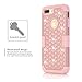 UCLL iPhone 7 Plus Case, iPhone 8 Plus Glitter Bling Diamond Silica Gel Case for 5.5 inch iPhone 7 Plus iPhone 8 Plus With A Free Screen Protector (Pink)