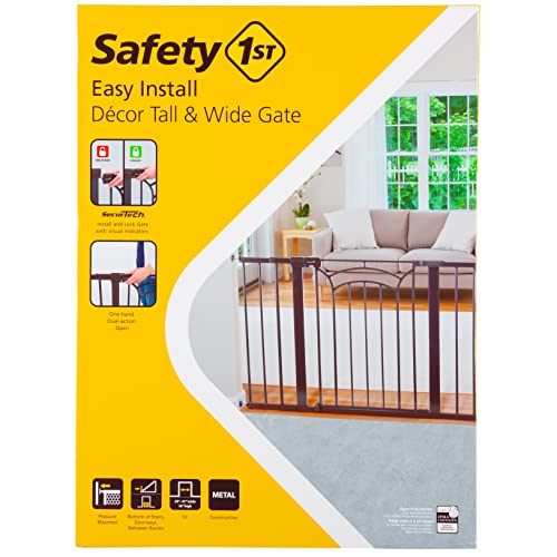 Safety 1St Décor Easy Install Tall & Wide Baby And Pet Gate With