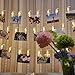 Miaro 40 LED Photo Clips String, Wedding Party Christmas Indoor Home Decor Lights, White