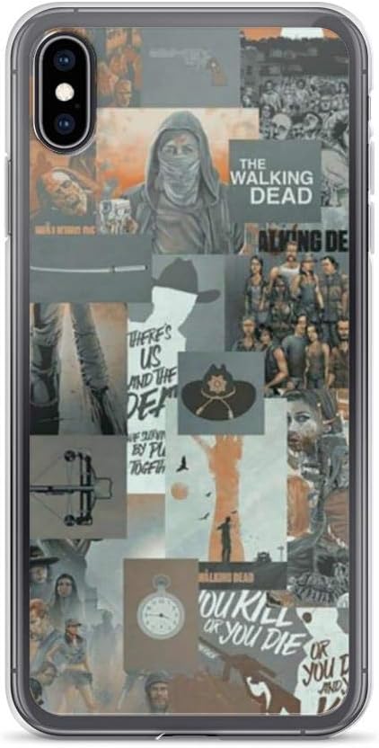 Horseshoe's Compatible with iPhone 6 Plus/6s Plus Case Walking Dead Scenes Collection American Dark Zombie Series Pure Clear Phone Cases Cover