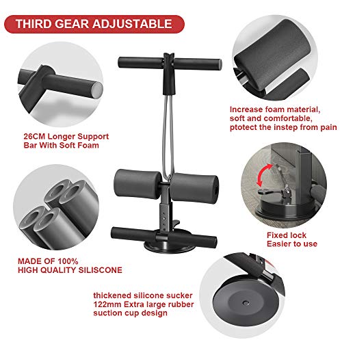 AmazeFan Sit Up Bar with Resistance Bands, Portable Adjustable Sit Up