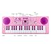 Kids Piano, Sanmersen 37 Key Multi-function Electronic Keyboard Piano Play Piano Organ with Microphone Educational Toy for Toddlers Kids Children(Pink)
