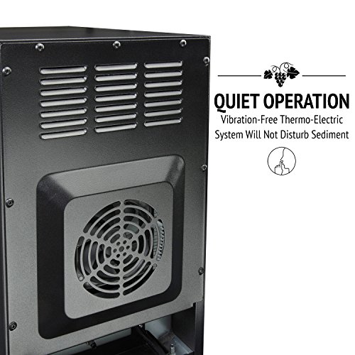 Ivation Premium Stainless Steel 8 Bottle Thermoelectric Wine Cooler/Chiller Counter Top Red