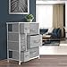 Sorbus Dresser with 7 Drawers - Chest Organizer Tower Unit with Steel Frame, Wood Top, Easy Pull Fabric Bins - Storage Furniture for Bedroom, Hallway, Closet & Office Organization