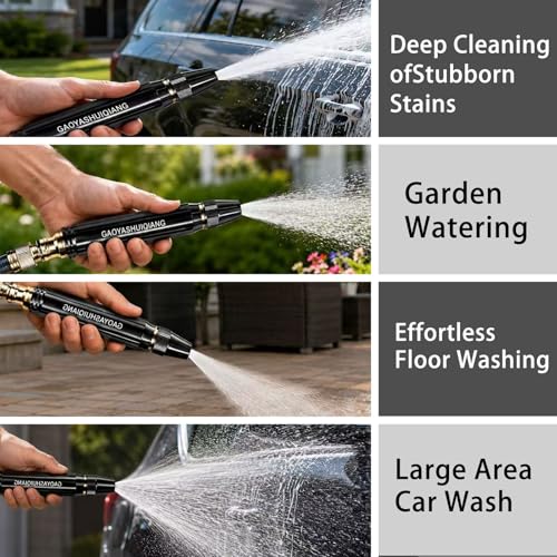 High Pressure Sprinkler Nozzle Nozzle Nozzle Adjustable Hand Resistant Spray Nozzle High Pressure Garden Hose Nozzle for Lawn Yard Watering Car Cleaning