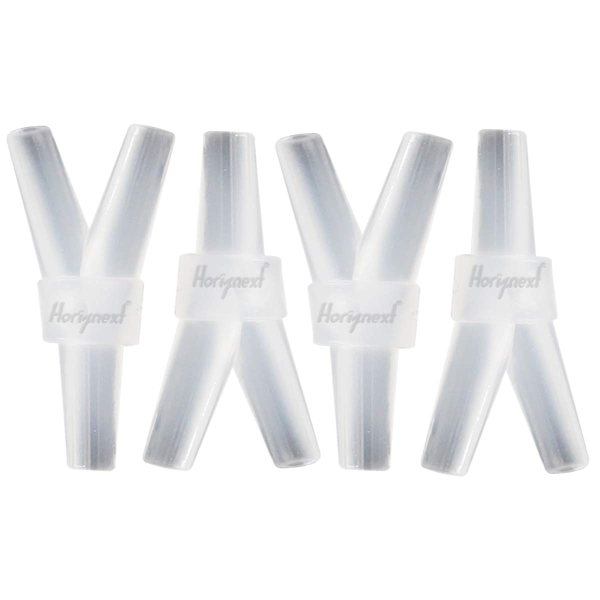 Photo 1 of Horiznext plastic 5/32" Y shape 3 way barbed connector for air hose, water pipe pp polypropylene barb fitting. (Pack of 4 pcs)