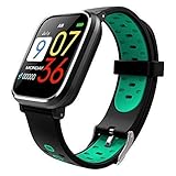 Bluetooth Smart Watch:All-Day Heart Rate and Activity Tracking, Sleep Monitoring, GPS, Ultra-Long Battery Life, Bluetooth, (Black-Blue)