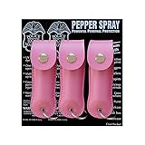 3 Pack POLICE MAGNUM OC-17 .Pepper Spray PINK Keychain Holster