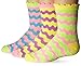 Jefferies Socks Big Girls' Pastel Neon Wavy Crew Socks, Pastel Neon, Medium(Pack of 3)