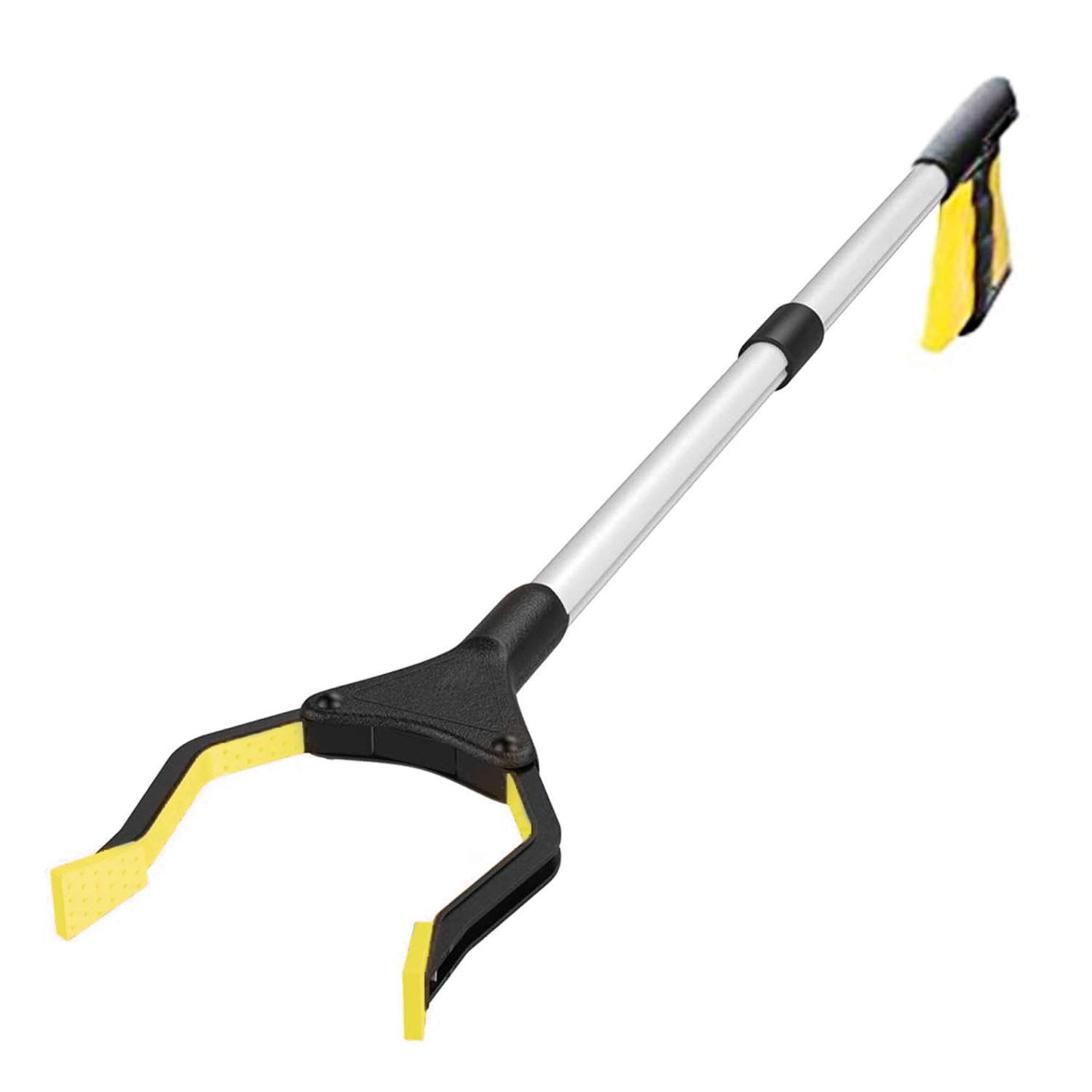 KEPLIN Litter Picker, 32" Yellow Foldable Pickup Tool, Litter Grabber Picker Long Arm, Rotating Gripper, Handy Grabber, Reaching Aid Grabbers for Disabled