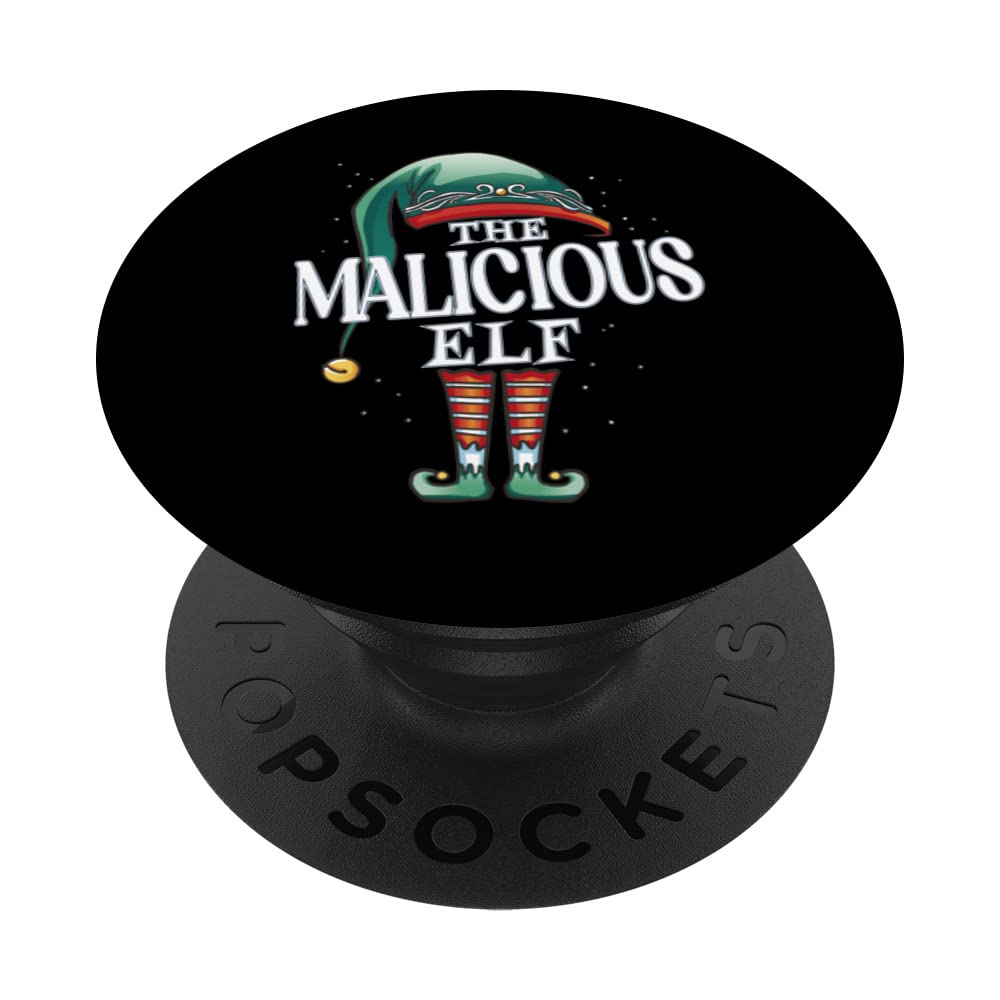 Malicious Elf Christmas Group Xmas Pajama Party PopSockets Swappable PopGrip