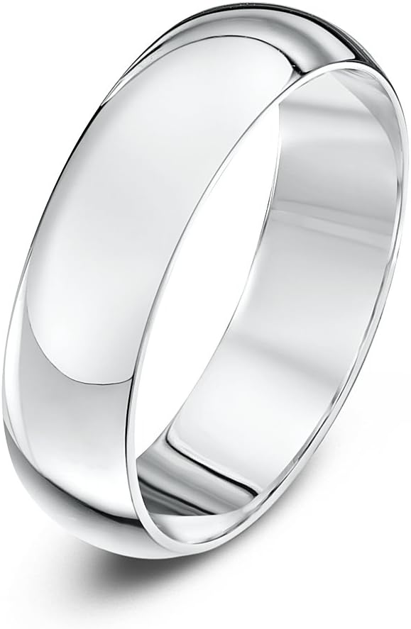 Unisex 9 ct Yellow or White, Super Heavy D Shape, Polished, 2-10 mm Wedding Ring
