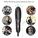 COOLKESI Ionic Beard Straightener for Men, Anti-Scald Hair Straightening Brush with Fast Heating, Portable Ceramic Heat Brush Comb for Home or Travel, Electric Dual Voltage & Adjustable Temperature