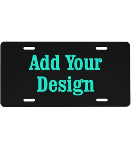 Custom Metal License Plate Frame - Personalized Aluminum Plate With Photo & Text For Cars