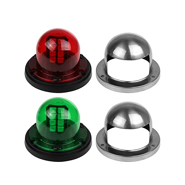 Lemonbest-Stainless-Steel-12V-Marine-Boat-Yacht-Light-LED-Bow-Navigation-Side-Lights-Pontoons-Sailing-Signal-Light-One-Pair-Red-Green