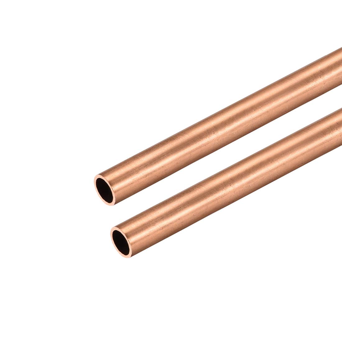 sourcing map Copper Round Tube, 5mm OD 0.5mm Wall Thickness 300mm Long Straight Pipe Tubing 2 Pcs