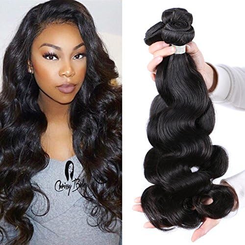 Puddinghair Unprocessed Virgin Brazilian Hair Body Wave 26”28“30” Grade 7A 100% Brazilian Human Hair Bundles Natural Black 3 Bundles for Full Head