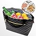 Lunch Bag, Wosweet Leakproof Insulated Lunch Box Cooler Bag for Women Girls and Kids, Lunch Container Tote Bag with Zapper & Pocket (Black)