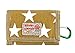 Rough Enough Glossy Canvas Star Pattern Slim Front Pocket Minimalist Multifunction Cute Stylish Trifold Short Portable Wallet Card Case Coin Purse Holder Organizer with Zipper for Kid Boy Sport School