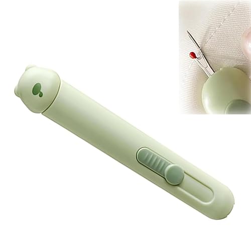 Chaofatchoy 2 in 1 Needle Threader and Seam Ripper - Quick Sewing Tool for Hand Sewing, Quilting, and Machine Use, Durable and Easy-to-Use Needle Threaders for Sewing Kits (Green)