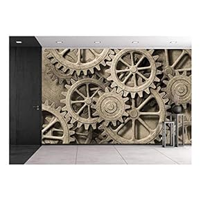 a Mechanical Background with Gears and Cogs