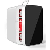 Electactic 10L Compact Mini Fridge, 2.6 Gal Portable Small Refrigerator with AC/DC Adapters, Quiet Personal Desktop Fridge for Skincare, Cosmetics, Makeup, Beverage &amp; Food, Classic White