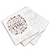 Canopy Street Most Wonderful Time of The Year Beverage Napkins / 25 White 3 Ply Paper Holiday Napkins With Red Foil / 4 3/4