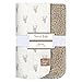 Trend Lab Gray Stag Head Flannel and White Faux Shearling Baby Blanket, 30 in x 40 in