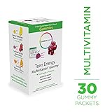 Rainbow Light - Teen Energy Multivitamin Gummy - Food-Based Vitamin Supplement Provides Antioxidants and Probiotics; Supports Energy, Mood, Immunity, and Digestion in Teens; Gluten-Free - 30-Pack Box