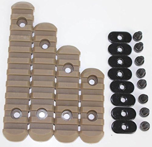 Dagger Defense polymer picatinny rail sections for red dots, BUIS, flashlights and accessories (Tan)
