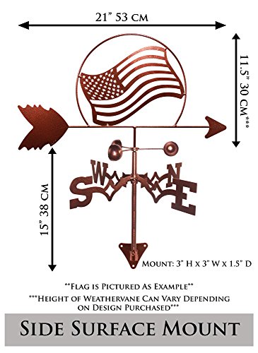 Hand Made COWBOY and CROSS HORSE SIDE Mount Weathervane ~NEW~