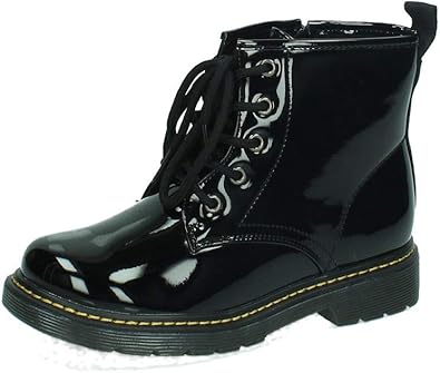 Botines impermeables de charol con cremallera para niños y niñas, Botas de  goma de moda, color rosa claro|Botas| - AliExpress