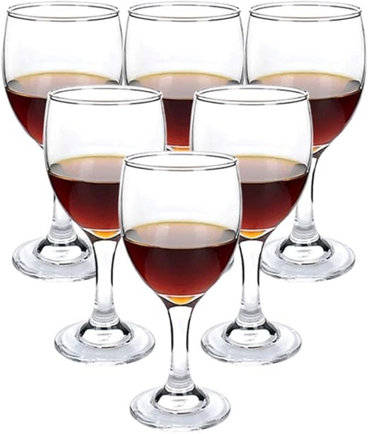 Crystal Wine Glasses Set of 6 Red Wine Glasses Clear Glassware Small