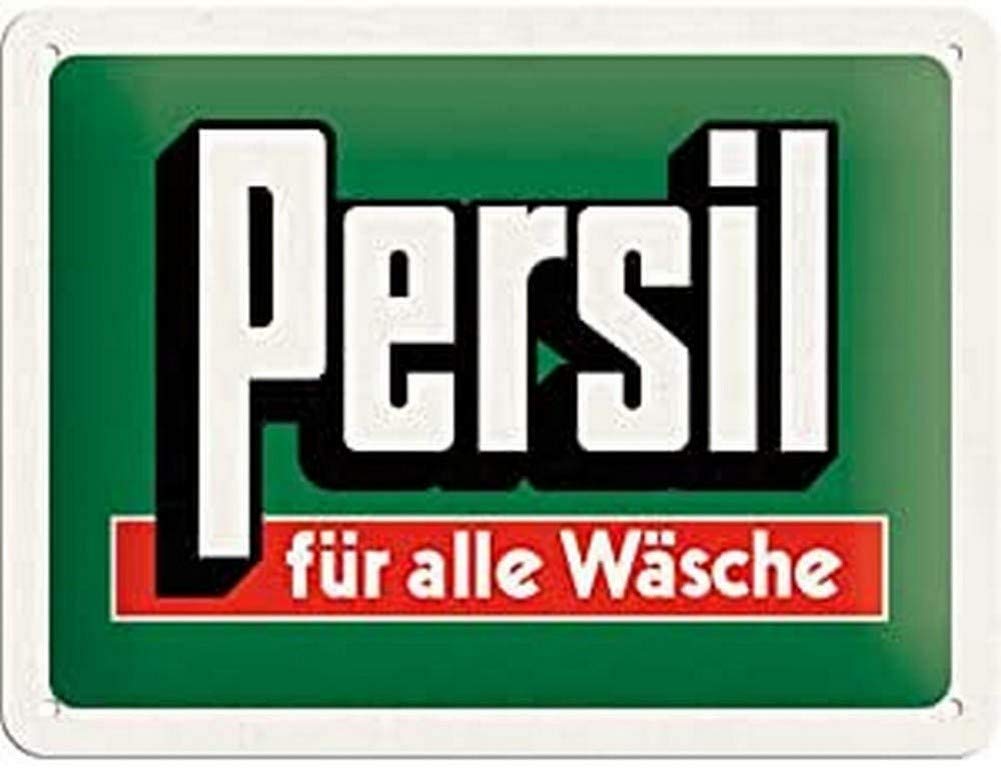 Nostalgic-Art Retro Tin Sign – Persil – Für alle Wäsche – Gift idea for fans of nostalgia, Metal Plaque, Vintage design for decoration, 15 x 20 cm