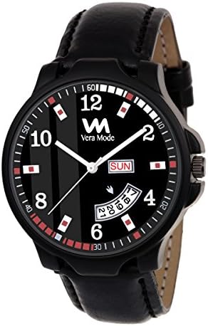 Vera Mode Men's Broadway Collection Quartz Analog Black Dial Watch
