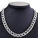 Trendsmax 11mm Mens Boys Curb Cuban Link Chain Silver Tone Stainless Steel Necklace 18-36inch