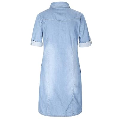 knee length dresses for ladies Women's Casual Everyday Relaxed Shirt Dress