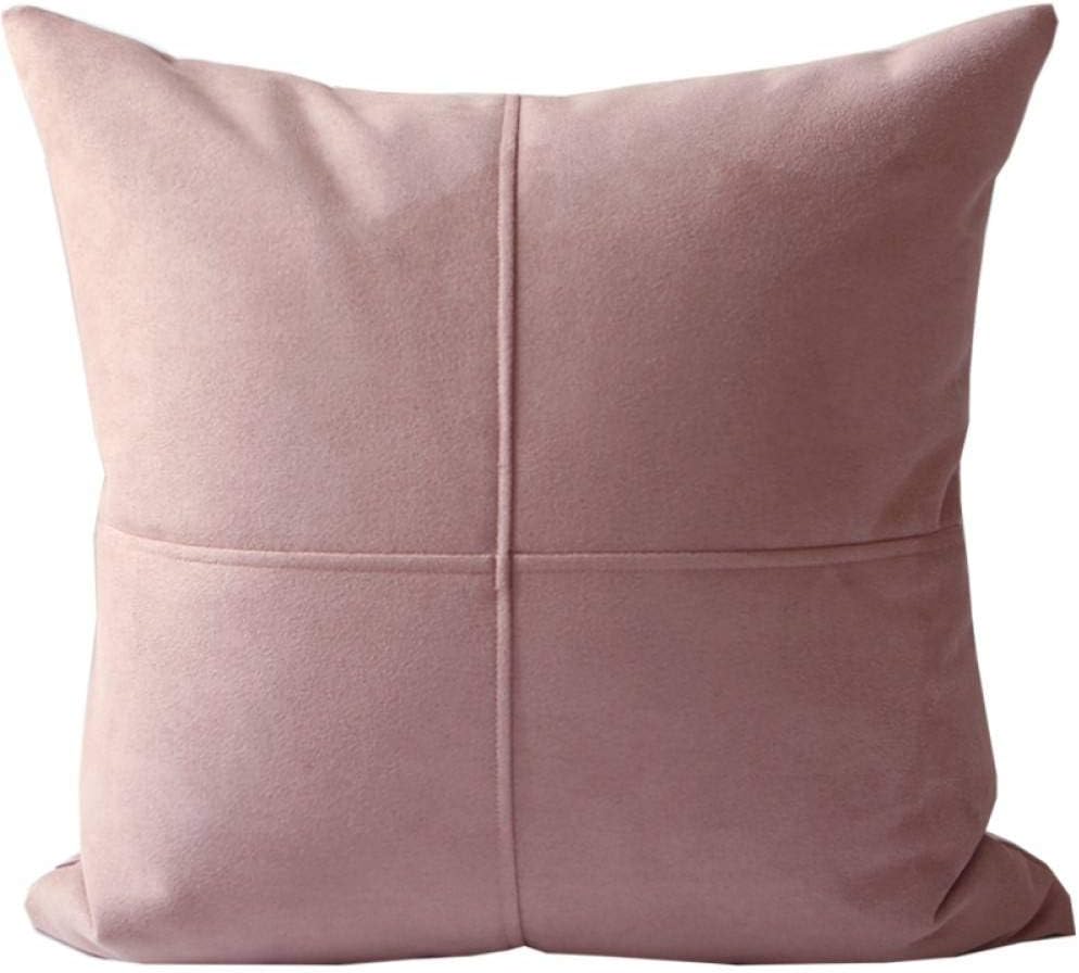 Jiaquhome Solid Color Plush Pillowcase Living Room Sofa Cushion