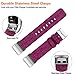 Maledan Bands Compatible with Fitbit Charge 2 and Charge 2 HR Fitness Activity Tracker, Durable Woven Fabric Strap Replacement Band for Women Men, Small, Fuchsia