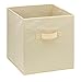 Foldable Cube Storage Bins - 6 Pack - These Decorative Fabric Storage Cubes are Collapsible and Great Organizer for Shelf, Closet or Underbed. Convenient for Clothes or Kids Toy Storage (Beige)