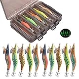 10pcs/Box Fishing Lures Squid Jig Shrimp Artificial