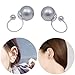U Studs Faux Pearl Ear Crawler Earrings Cuffs Climber Ear Wrap Pin Vine Non-pierced Charms Clip On Jewelry Grey Pearl