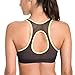 SYROKAN Women's High Impact Front Zip Wirefree Supportive Sports Bra Black & Green 36B